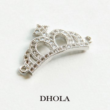 20*11MM雙耳鑲鑽星星皇冠