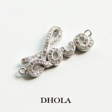 30*14MM雙耳鑲鑽LOVE