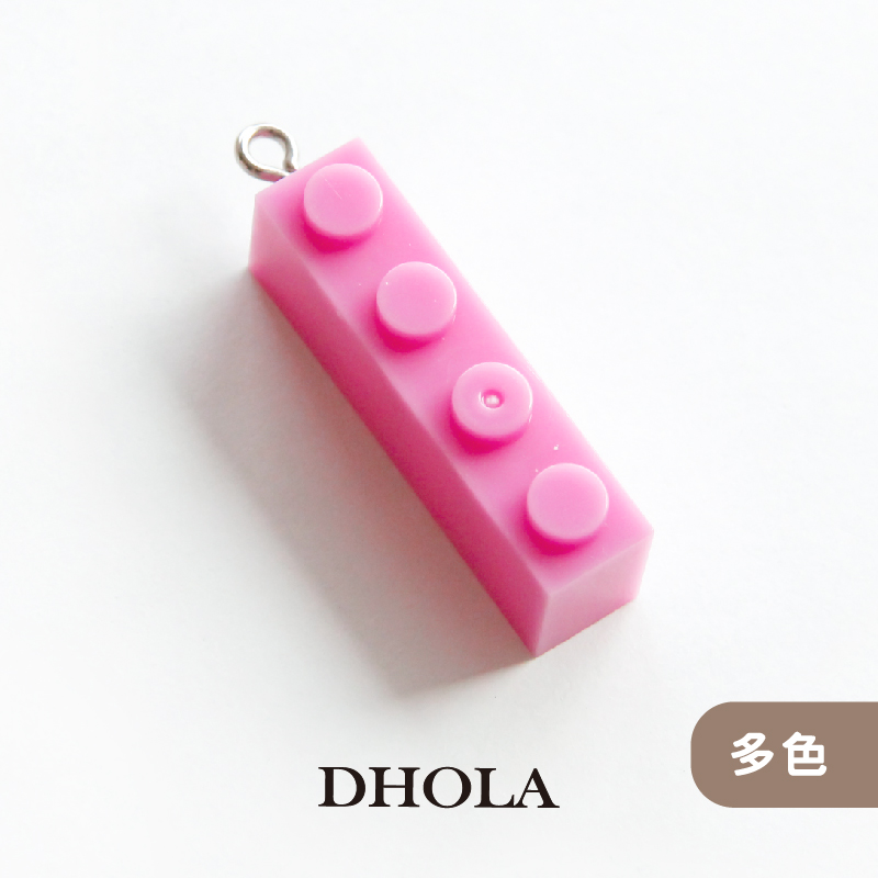 【多色】單耳1x4點細長方積木