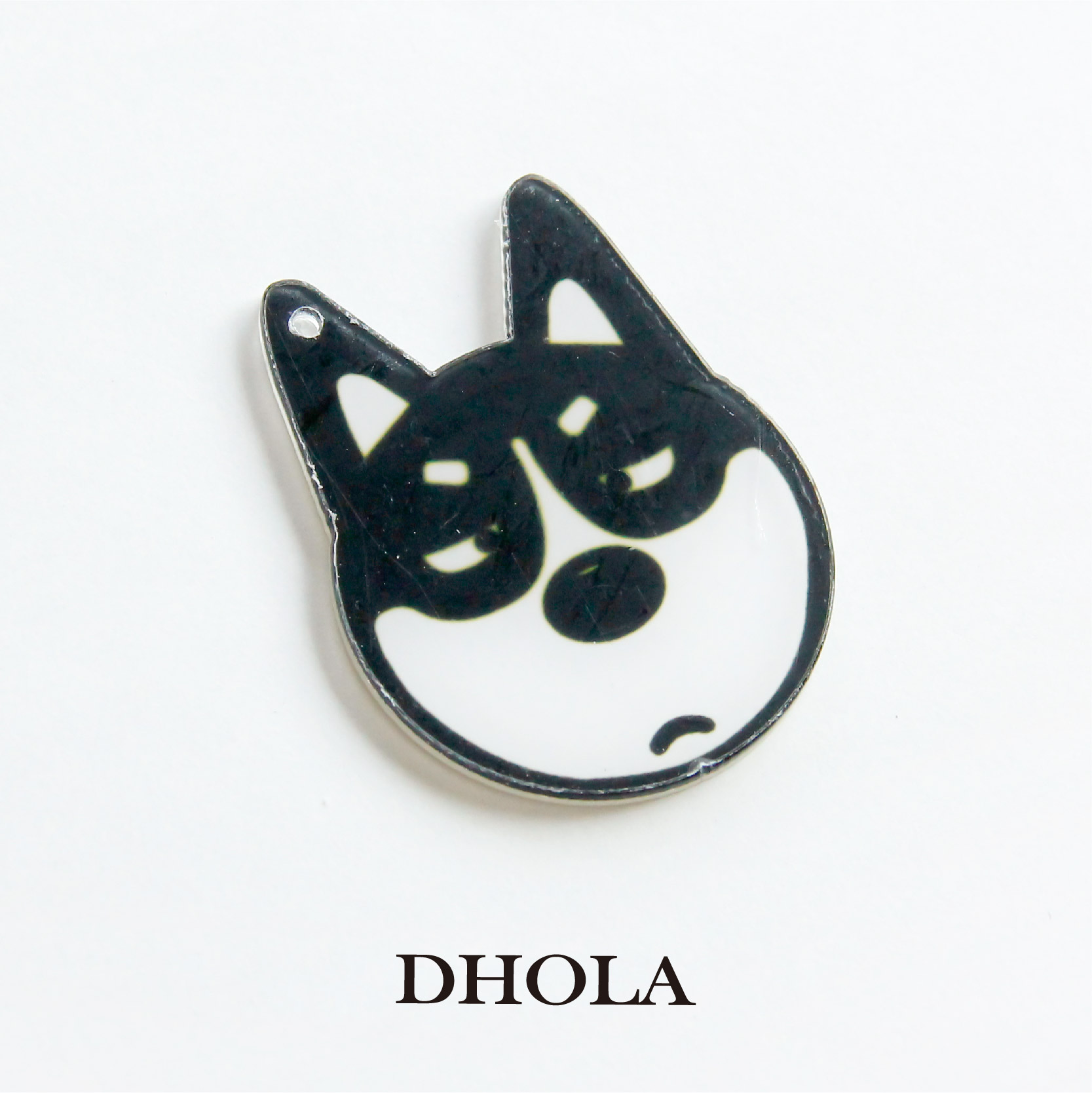 單孔壓克力四眼黑白狗