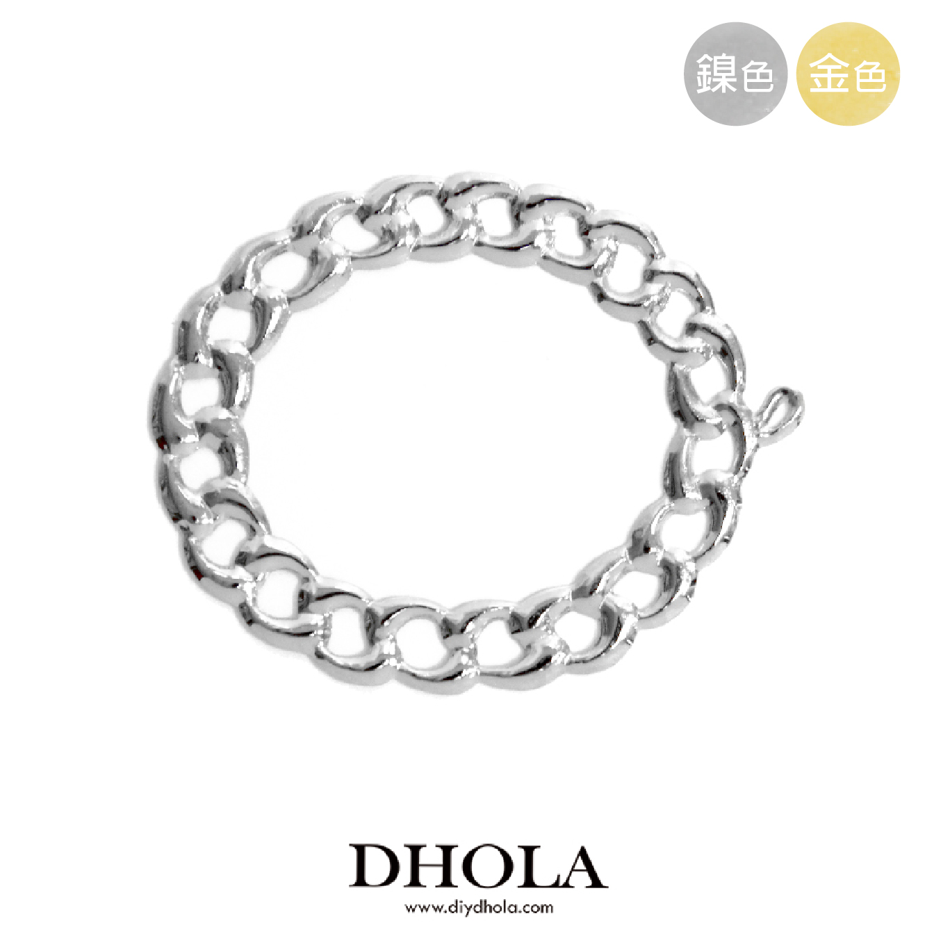 53*42MM【鍊型中空橢圓】銅片