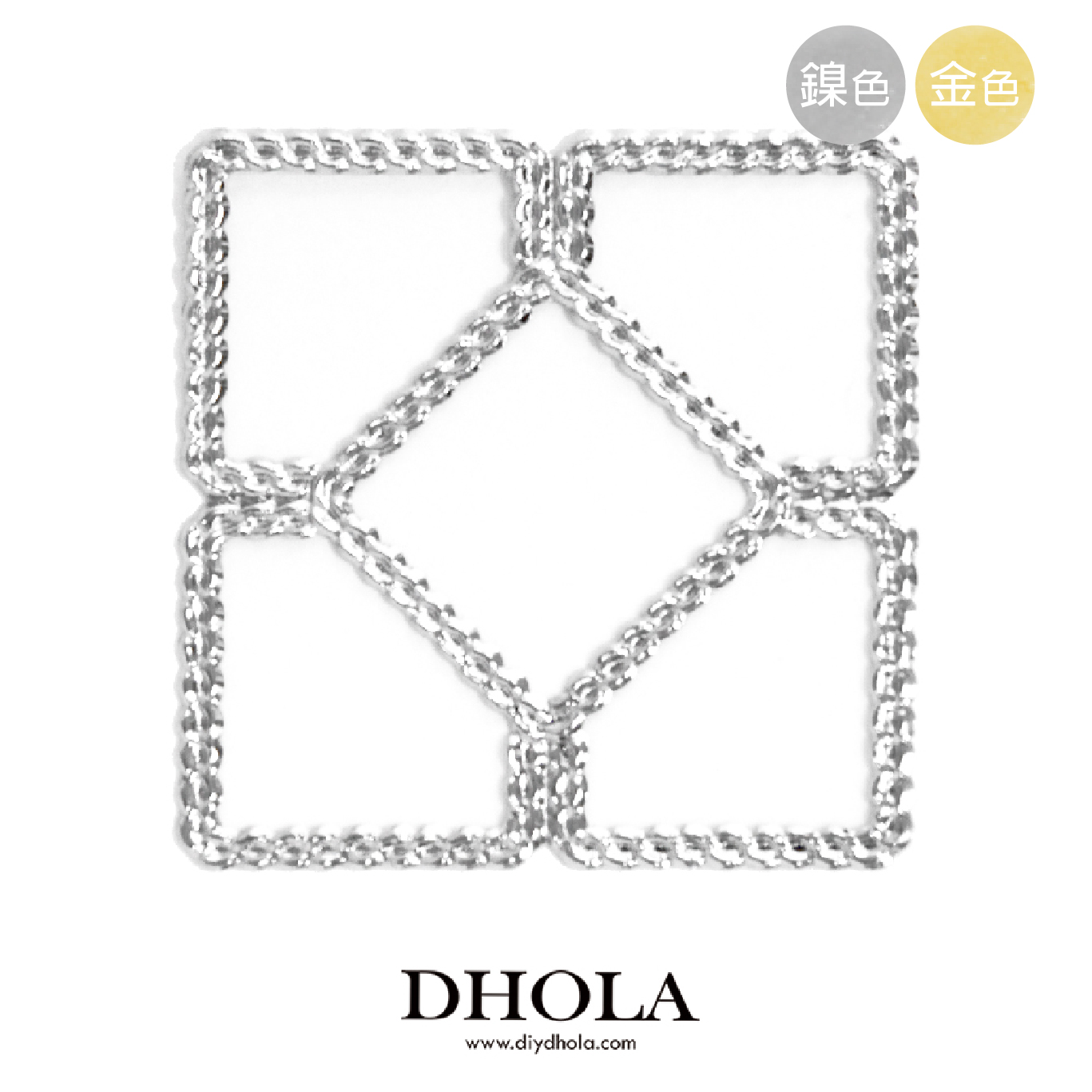 32*32MM【立體中凹花】銅片