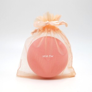 8*10粉橘色雪紗袋-素色