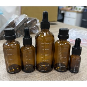 精油玻璃滴管 (5ml-100ml) (直紋 一般蓋)