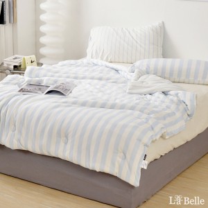 義大利La Belle《蔚藍晨光》海島針織防蟎抗菌暖暖被150*195CM