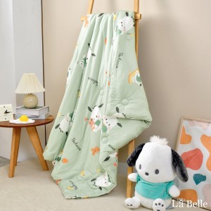 義大利La Belle《Sanrio-淘氣帕恰狗》海島針織兒童防蟎抗菌暖暖被105*135CM
