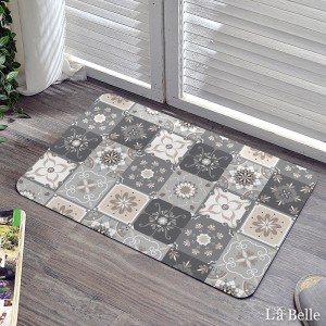 義大利La Belle《萬花筒花磚》抗菌可水洗軟式珪藻土強效吸水地墊 60*39CM