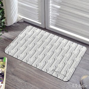 義大利La Belle《幾何直紋》抗菌可水洗軟式珪藻土強效吸水地墊 60*39CM