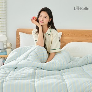 (網路獨家)義大利La Belle《藍調微光》韓式抑菌暖膚絨石墨烯發熱可水洗冬被--雙人