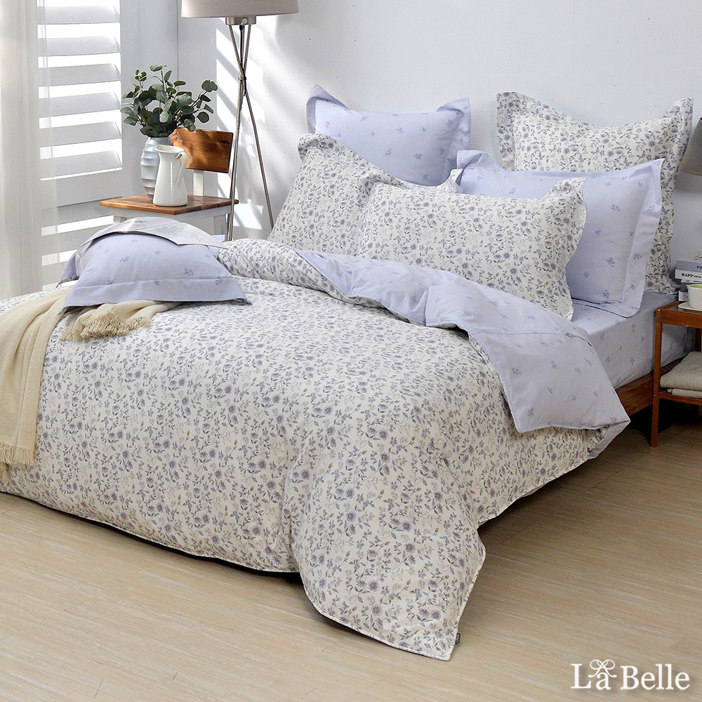 義大利La Belle《芷蘭花季》純棉四件式防蹣抗菌吸濕排汗兩用被床包組