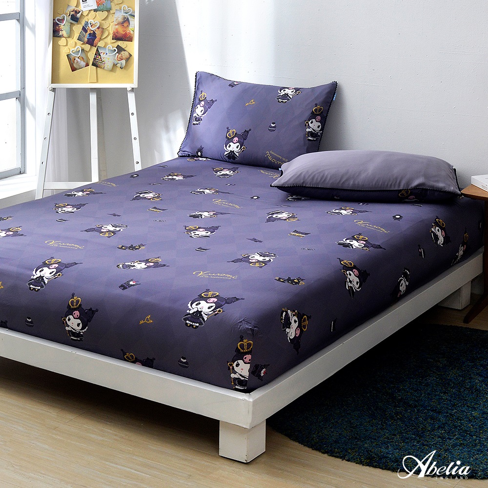 英國Abelia《Sanrio-暗黑KUROMI》天絲床包枕套組
