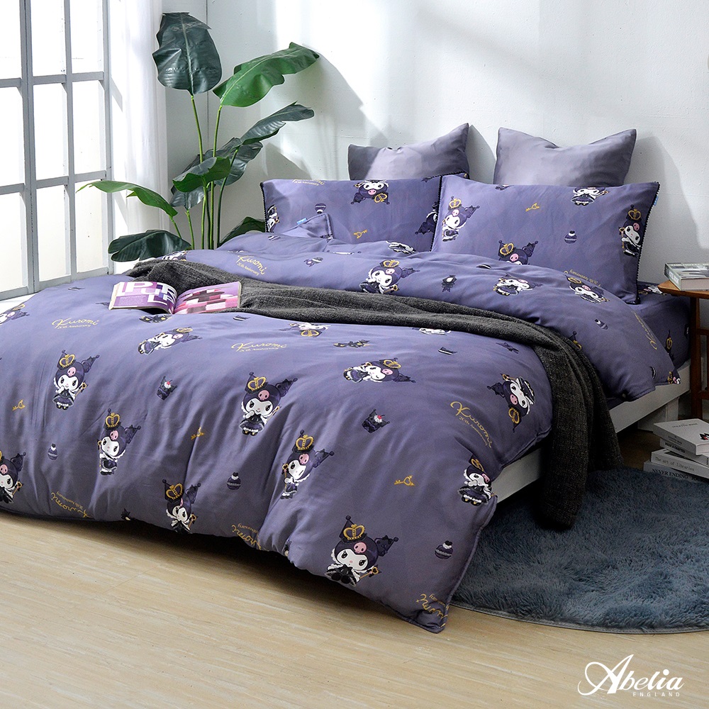 英國Abelia《Sanrio-暗黑KUROMI》天絲防蹣抗菌吸濕排汗兩用被