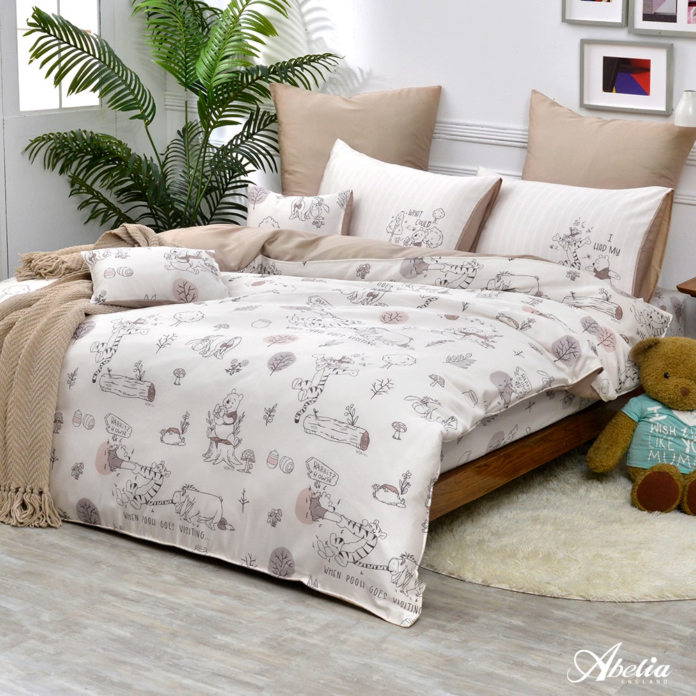 英國Abelia Winnie the Pooh《楓糖維尼》天絲防蹣抗菌吸濕排汗兩用被