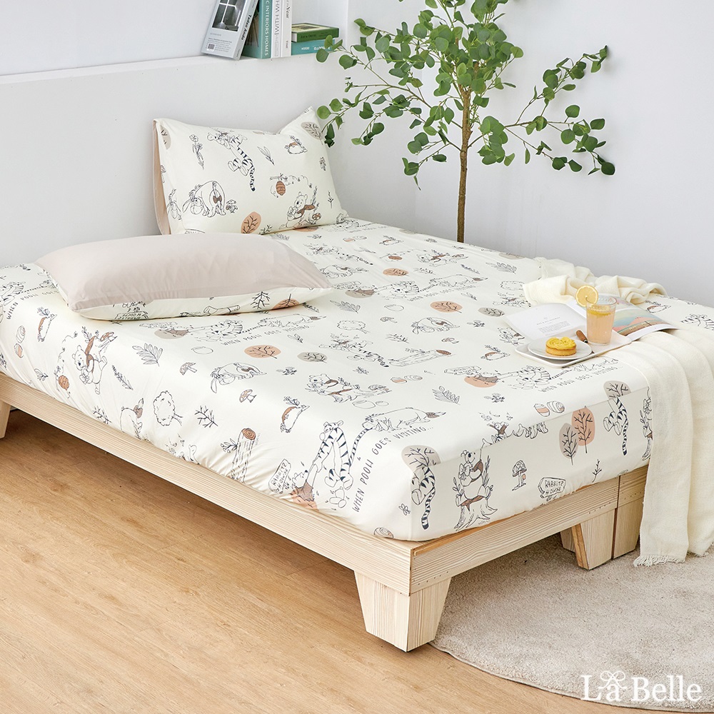 義大利La Belle Winnie the Pooh《楓糖維尼》眠綿冰涼感床包枕套組