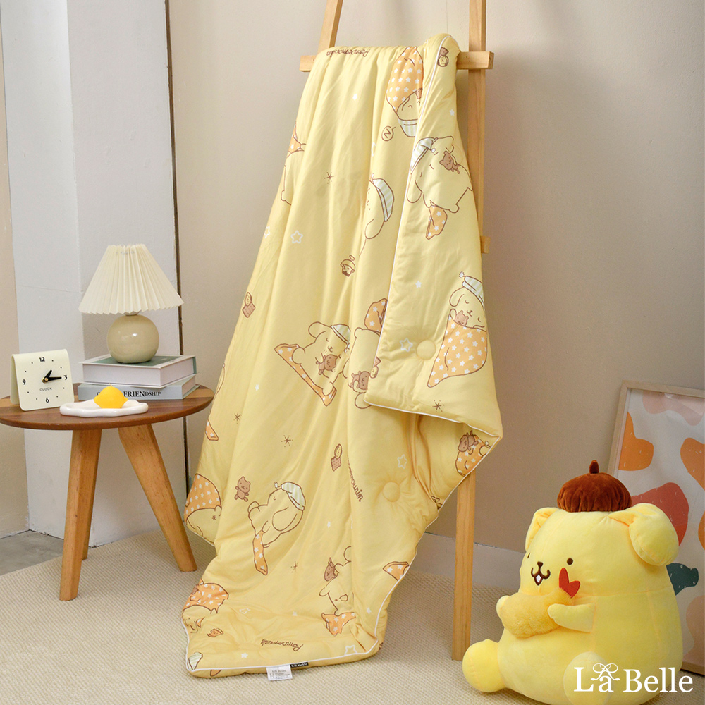 義大利La Belle《Sanrio-布丁狗唔唔睏zZ》海島針織兒童防蟎抗菌暖暖被105*135CM