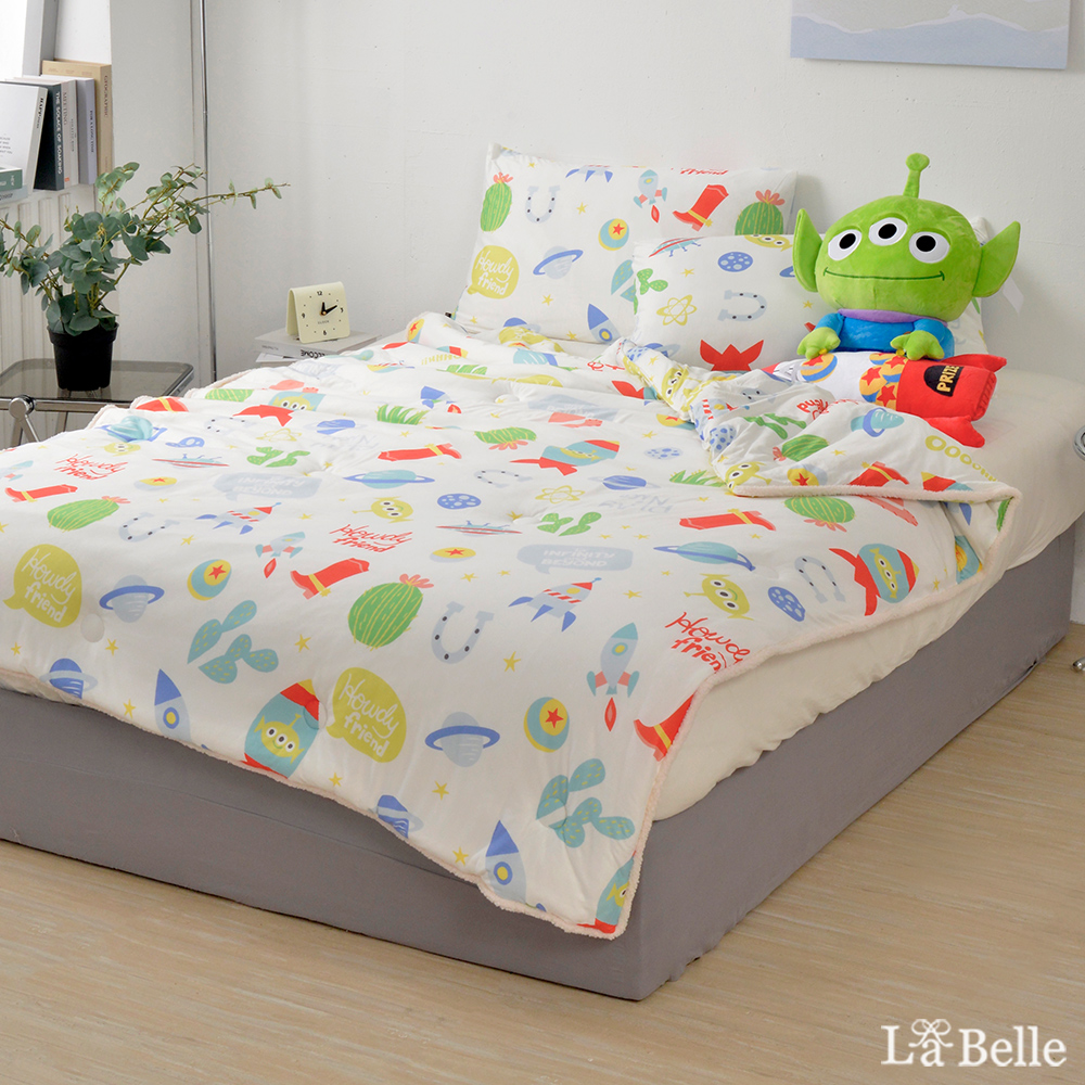 義大利La Belle《Disney-三眼怪宇航奇趣》海島針織防蟎抗菌暖暖被150*195CM