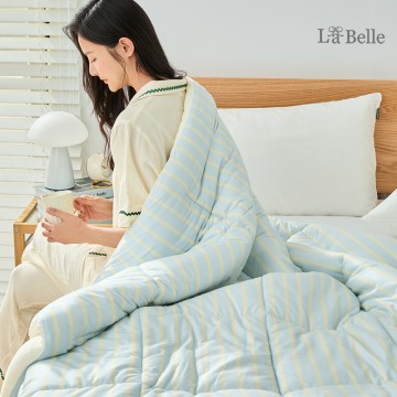 (網路獨家)義大利La Belle《奶油沐光》韓式抑菌暖膚絨石墨烯發熱可水洗冬被--雙人