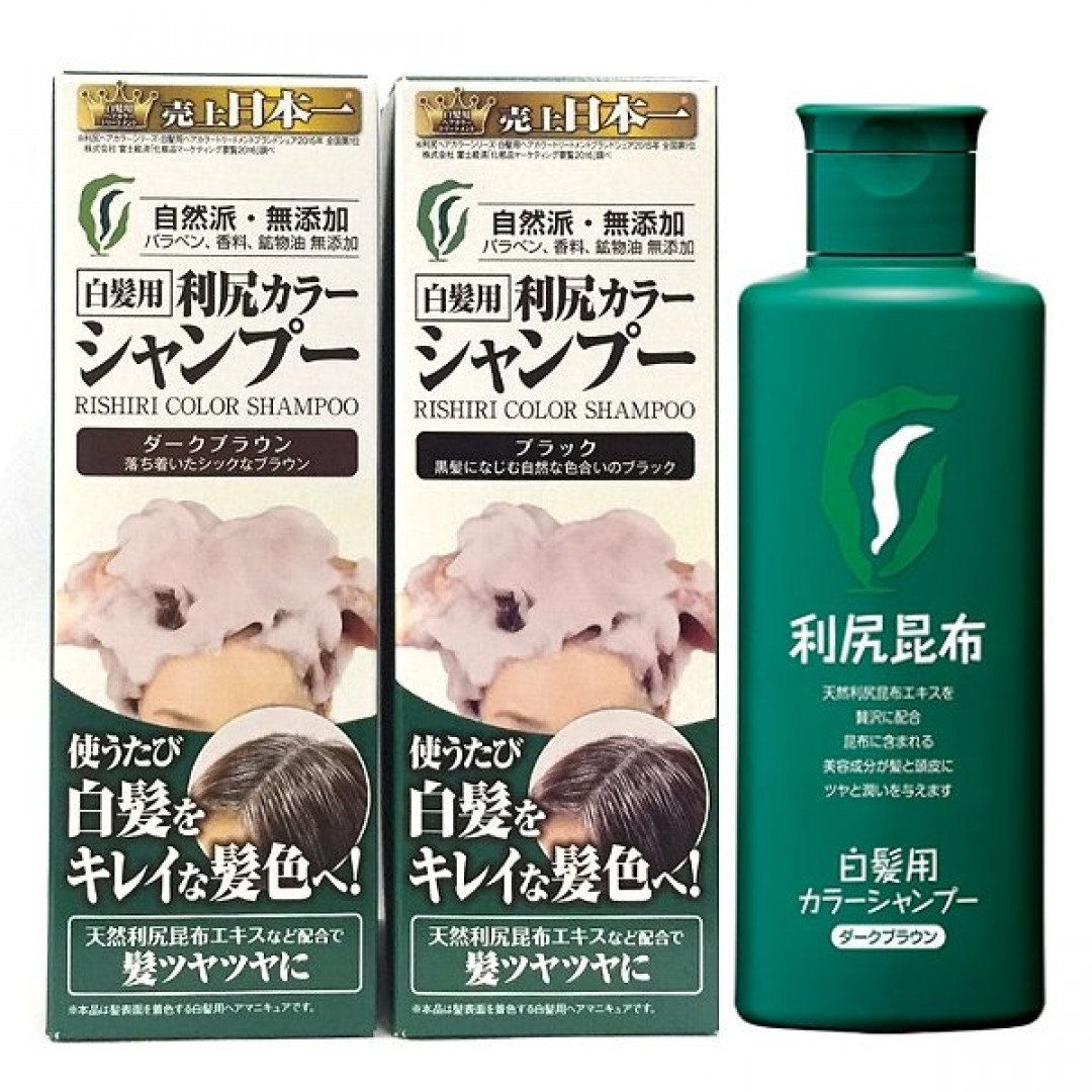 日本昆布日本利尻昆布天然植物無添加白髮專用泡沫染髮露 洗髮精 0ml 深咖 琳媽網路商店