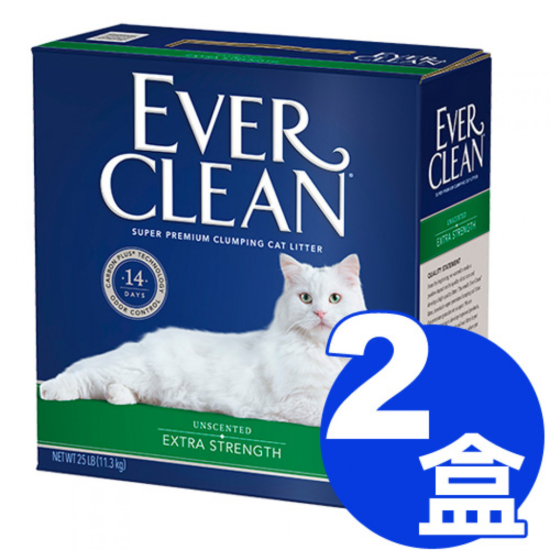 免運費 Ever Clean藍鑽 藍標 低過敏結塊貓砂25磅 11 3kg X2盒組 寵物王國倉儲量販