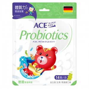 【ACE】SUPER KIDS 33e益生菌軟糖 (42g) (青蘋果口味14顆入)每日1顆足量
