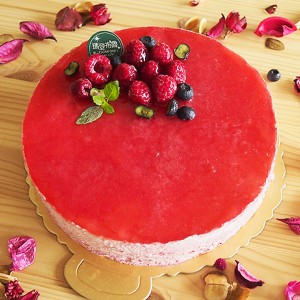 【Veganday 瑪登布魯】粉紅覆盆子慕斯旦糕 (8吋/6吋)
