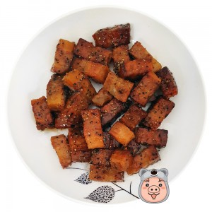 【四季齋】黑胡椒肉丁 素三層肉 素五花肉 素東坡肉 (300g) 約24~26塊