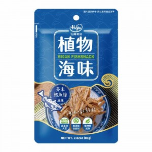 【HOYA】弘陽植物海味 芥末鱈魚絲 植物肉乾 素肉乾 素鱈魚香絲 (80g)