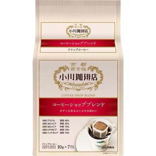 【森吉百貨】 小川咖啡店 濾泡咖啡 優質深煎 芳醇淺煎 70g*6包