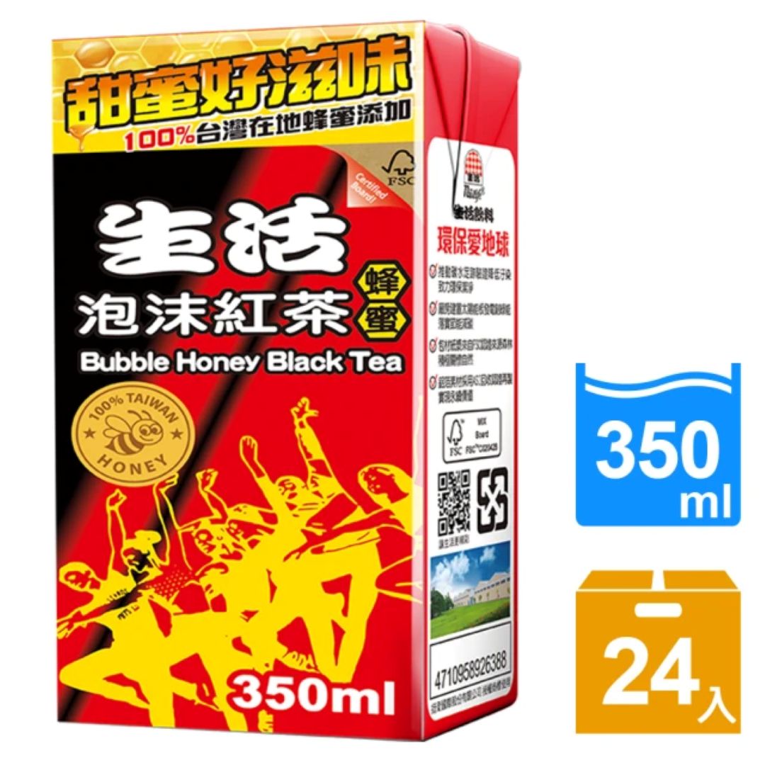 生活泡沫蜂蜜紅茶350mlX24入/箱
