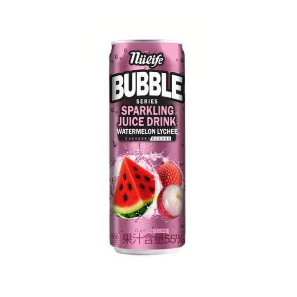 生活泡沫氣泡果汁西瓜荔枝風味330ml*12瓶