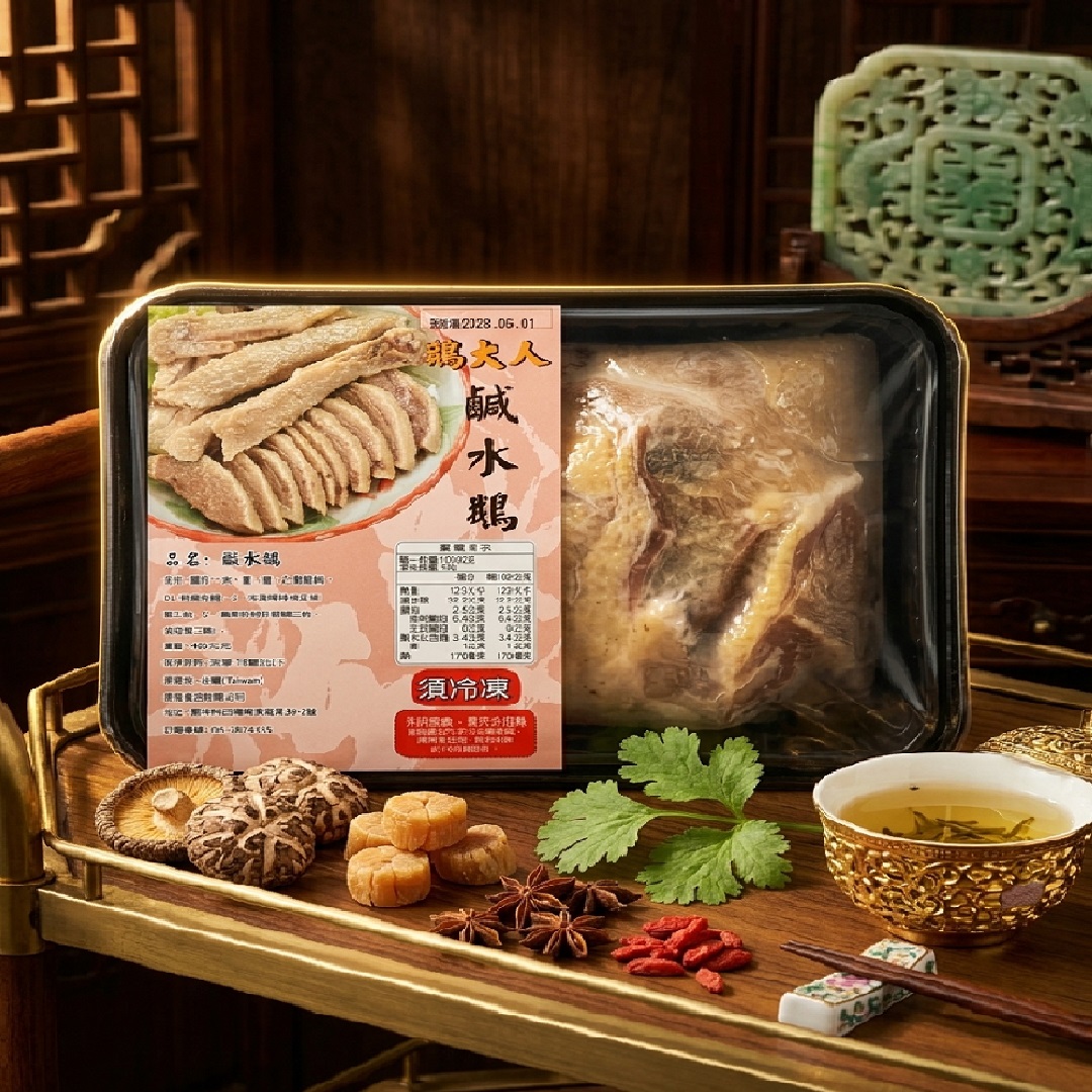【茗澤好物】冷凍鹹水鵝(切盤)400g/包×4