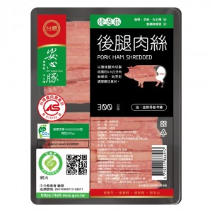 【台糖】台糖冷凍後腿豬肉絲(300g/包)(8669)