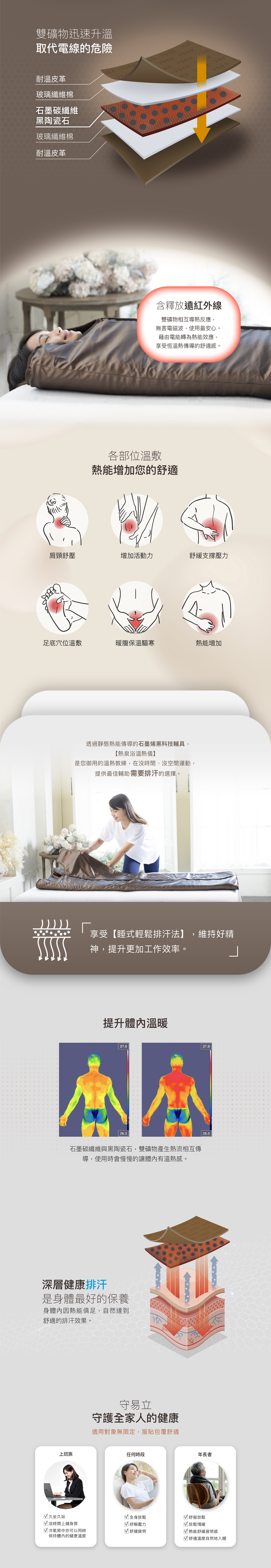 【熱泉浴】石墨碳纖維溫熱輔健儀